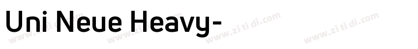 Uni Neue Heavy字体转换